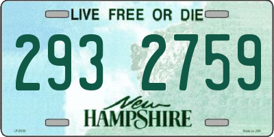 NH license plate 2932759