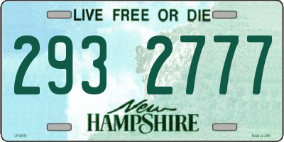 NH license plate 2932777