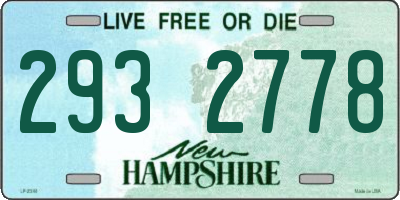 NH license plate 2932778