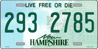 NH license plate 2932785