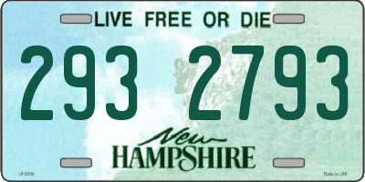 NH license plate 2932793