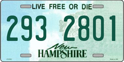 NH license plate 2932801