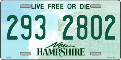 NH license plate 2932802