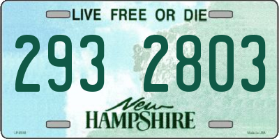 NH license plate 2932803