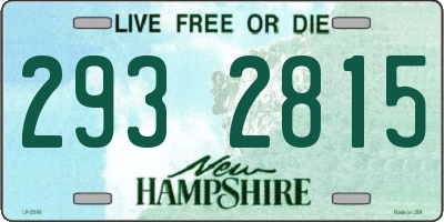 NH license plate 2932815