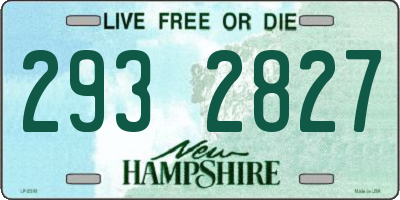 NH license plate 2932827