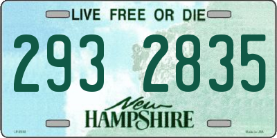 NH license plate 2932835