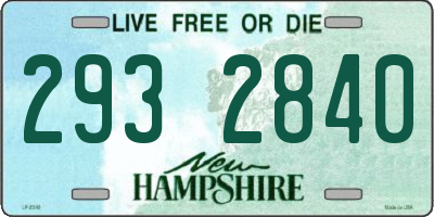 NH license plate 2932840