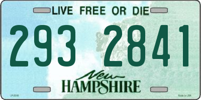 NH license plate 2932841