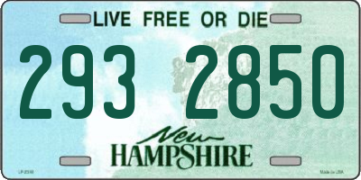 NH license plate 2932850