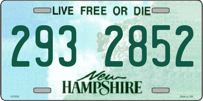 NH license plate 2932852