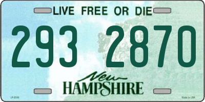 NH license plate 2932870