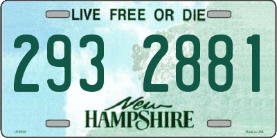NH license plate 2932881