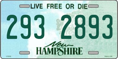 NH license plate 2932893