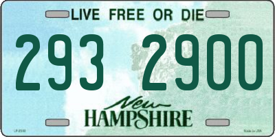 NH license plate 2932900