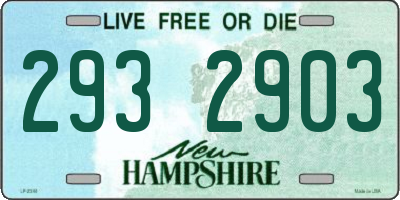 NH license plate 2932903