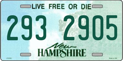 NH license plate 2932905