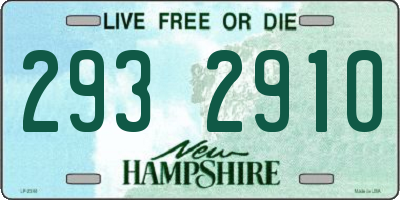 NH license plate 2932910