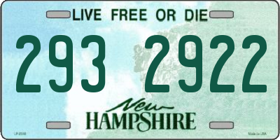 NH license plate 2932922