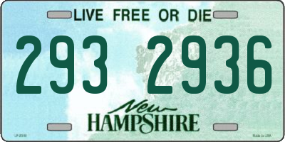 NH license plate 2932936