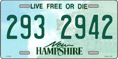 NH license plate 2932942