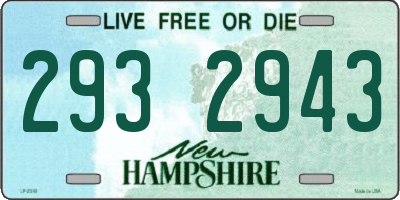 NH license plate 2932943