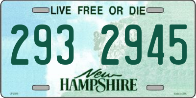 NH license plate 2932945