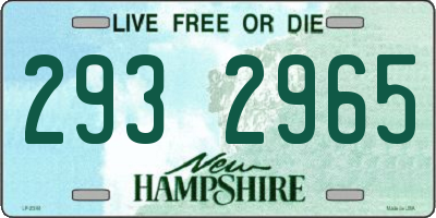 NH license plate 2932965