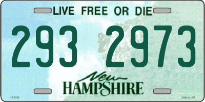 NH license plate 2932973
