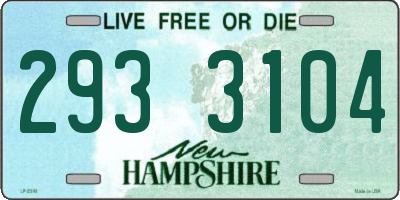 NH license plate 2933104