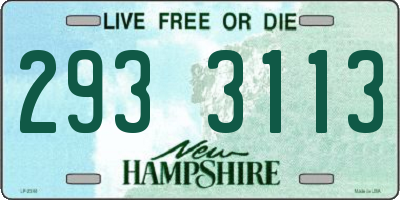 NH license plate 2933113