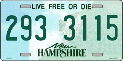 NH license plate 2933115