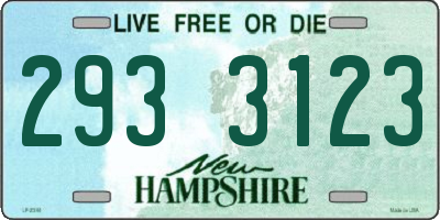 NH license plate 2933123