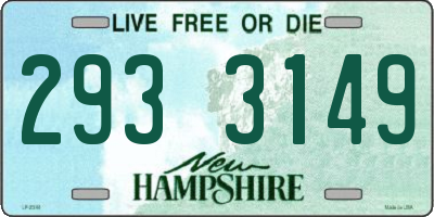 NH license plate 2933149