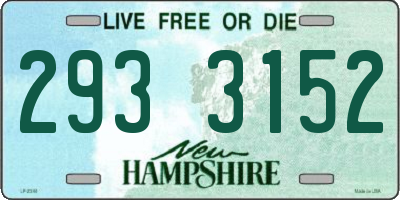 NH license plate 2933152
