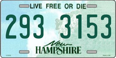 NH license plate 2933153