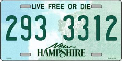 NH license plate 2933312