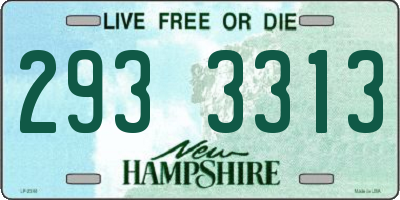 NH license plate 2933313