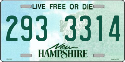 NH license plate 2933314