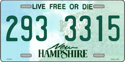NH license plate 2933315