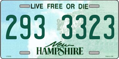 NH license plate 2933323