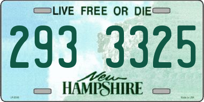 NH license plate 2933325