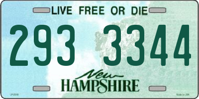NH license plate 2933344