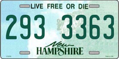 NH license plate 2933363