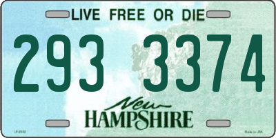NH license plate 2933374