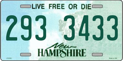 NH license plate 2933433