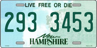 NH license plate 2933453