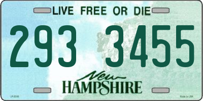 NH license plate 2933455