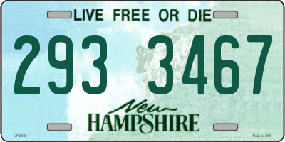 NH license plate 2933467
