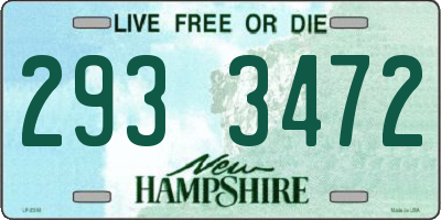 NH license plate 2933472